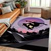 Skateboarding Silhouette Printed Carpet Chair Mat, Non-Slip Polyester Area Rug, Crystal Velvet for Home Office Living