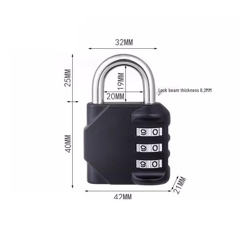 Cross-Border 4-Digit Combination Padlock: Anti-Theft Metal Lock for Gym Lockers & Suitcases