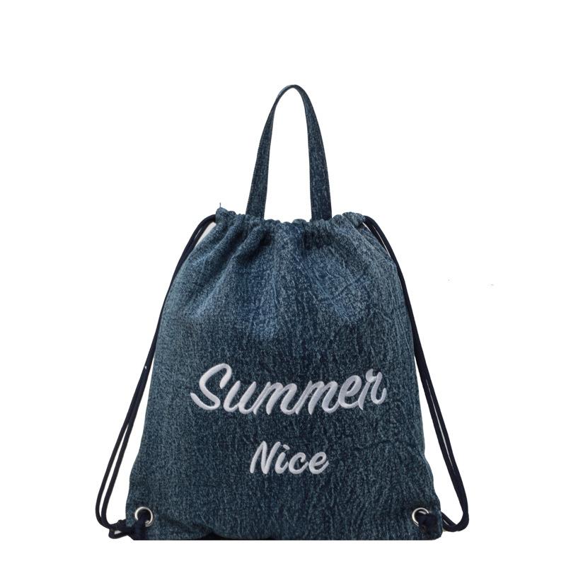 

Повседневный рюкзак женский новая мода универсальная портативная наплечная сумка большая вместимость холщовый рюкзак темно-синий