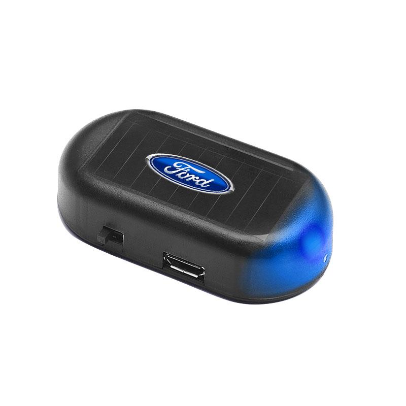 Car Light Solar Powered Simulated Dummy Alarm Wireless Warning Anti-Theft For Ford Focus Mondeo Kuga Fiesta MK7 Escort Explorer Edge 2 4 MK2 MK4