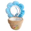 Head Dress and Flower Pot Set for a 10cm Plush Perfect for Plush Otaku and As a Mascot or Kpop Doll Flower-shaped Toy, Blue. Toys, Kigurumi,