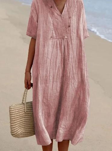 Spot 2026 spring and summer new women's clothing versatile hot sale explosion casual thin skirt solid color cotton and linen