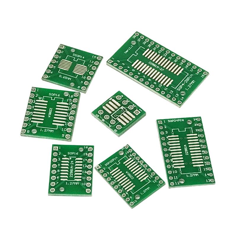 SOP/SSOP/TSSOP Test Adapter Board: 8, 14, 16, 20, 24, 28, 56-Pin PCB