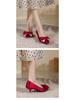2023 Bridal High Heels: Pointed Toe Xiu He Suit, Comfortable for Pregnant Women, Chinese Wedding Shoes