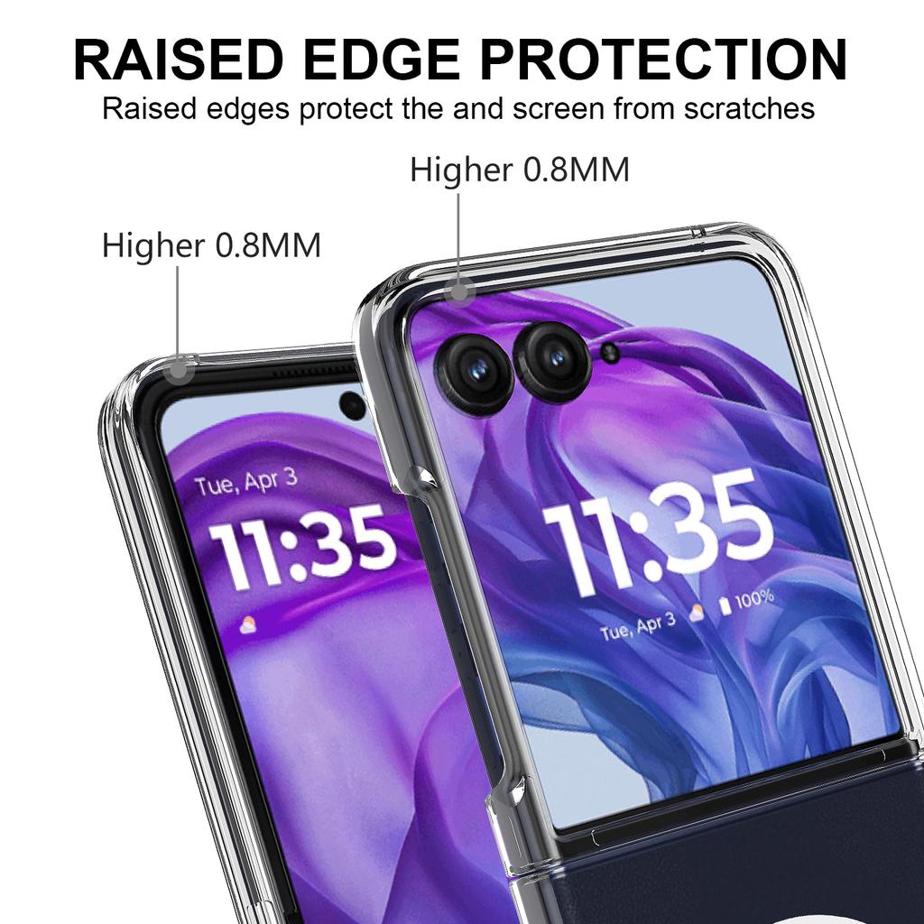 For Motorola Razr 60 Pro 5G Clear Phone Case Compatible with MagSafe TPU+Acrylic Back Cover