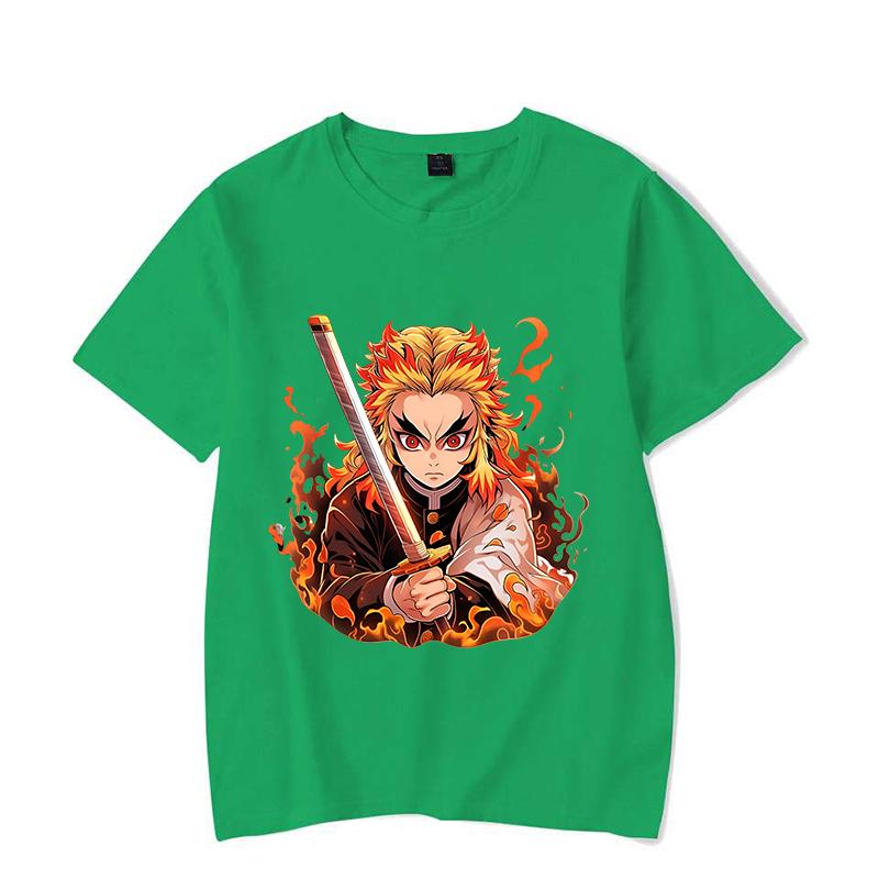 

Hot Anime Rengoku Kyoujurou Print Short Sleeve T Shirts Men Women Shirts Summer Short Sleeved Loose Y2k Tops Size XXS-4XL 4XL
