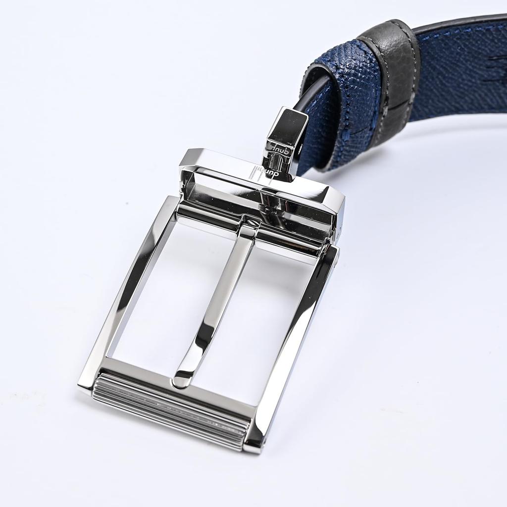 Dunhill 35mm Reversible Roller Buckle Gray and Size 95 Men's Belt, Navy, 23F4T39CD061, (Used)