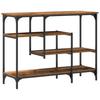 Industrial Console Table Reclaimed Wood Look 100 x 35 x 75 cm Plywood and Metal