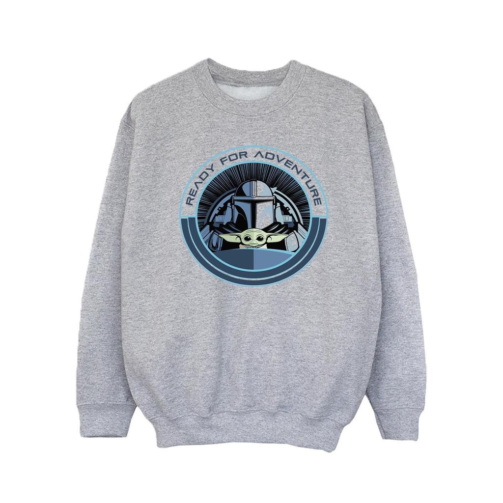 STAR WARS Mädchen The Mandalorian Grogu Bereit für Abenteuer Sweatshirt