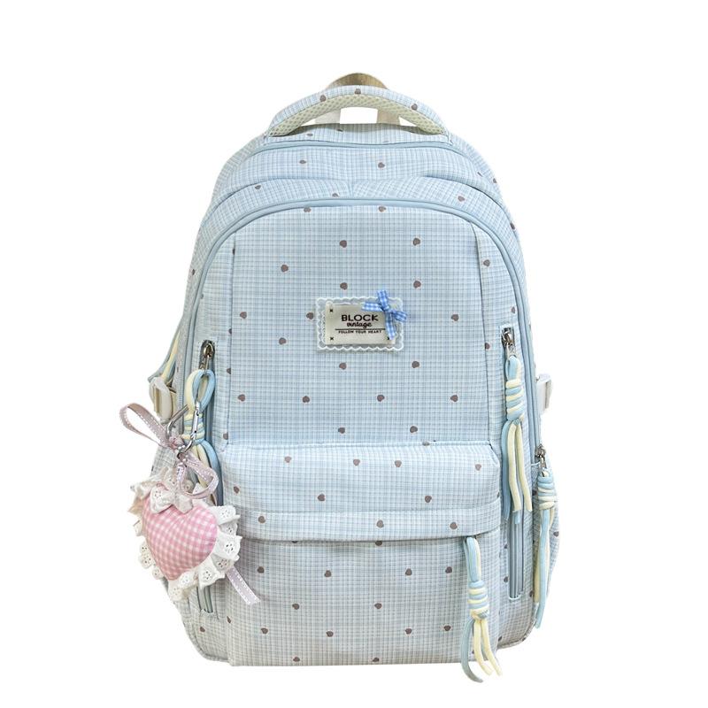Schoolbag New Schoolbag Female College Style Junior High School Students Lightweight Large-capacity Backpack Korean Version Ins Fresh and Sweet