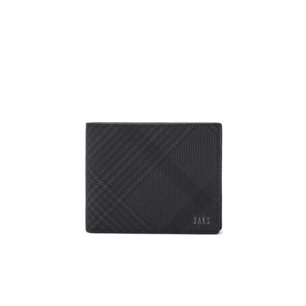 Daks Black Check Leather Wallet Dbwa2f093