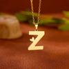 Stainless Steel Heart Initial Letter Necklace for Women Gold Plated Alphabet Pendant Necklaces Vintage Waterproof Jewelry Gifts