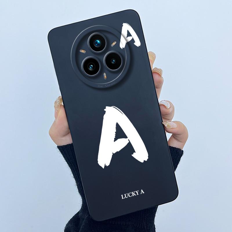 For Realme 14 Pro 14Pro+ 5G Cover Case Lucky Initial Letter Couple Silicone Soft Phone Bumper for Realme14 Pro Plus 2025 Casing
