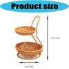 Stackable Plastic Wicker Basket Breathable Design Decorative Fruit Tray For Freshness Produces Storage Indoor Outdoor Use