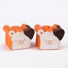 Bear Toast Squeeze Toy Slow Rising Stress Relief Cartoon Expression Bear Bread Sensory Toy Students Office Workers Anti-anxiety Gift