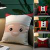 Chirismas Santa Claus Pillow Case Plush Fabric Soft Pillowcase Double Sided Print Sofa Cushion Cover Throw