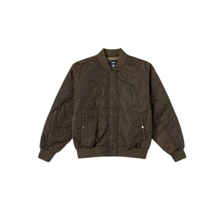 

Vans Lt Padded Jacket Comfortable Casual Warm Windproof Coat Women jackets Dark-Green VN000MAND4C M