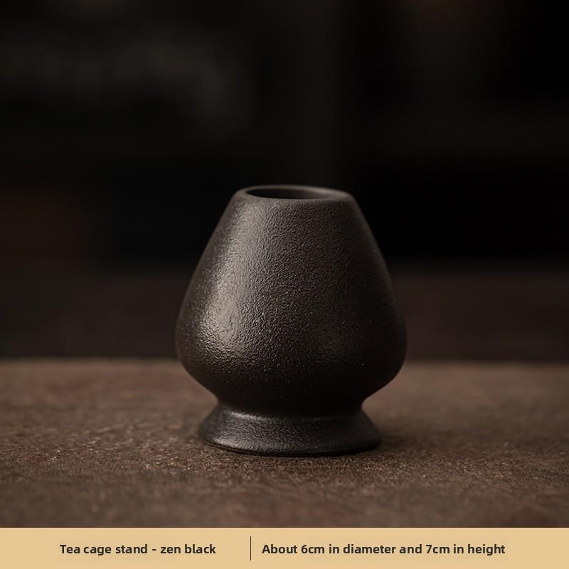 Japanese Bamboo Matcha Whisk Set - Zen Tea Ceremony Tools with Coarse Clay Whisk & Bowl, Traditional Gift for Tea Lovers