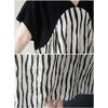 DIMANAF New 2025 Plus Size Summer Dress Loose Women V-Neck Vintage Stripe Casual Short Sleeve Dress Maxi