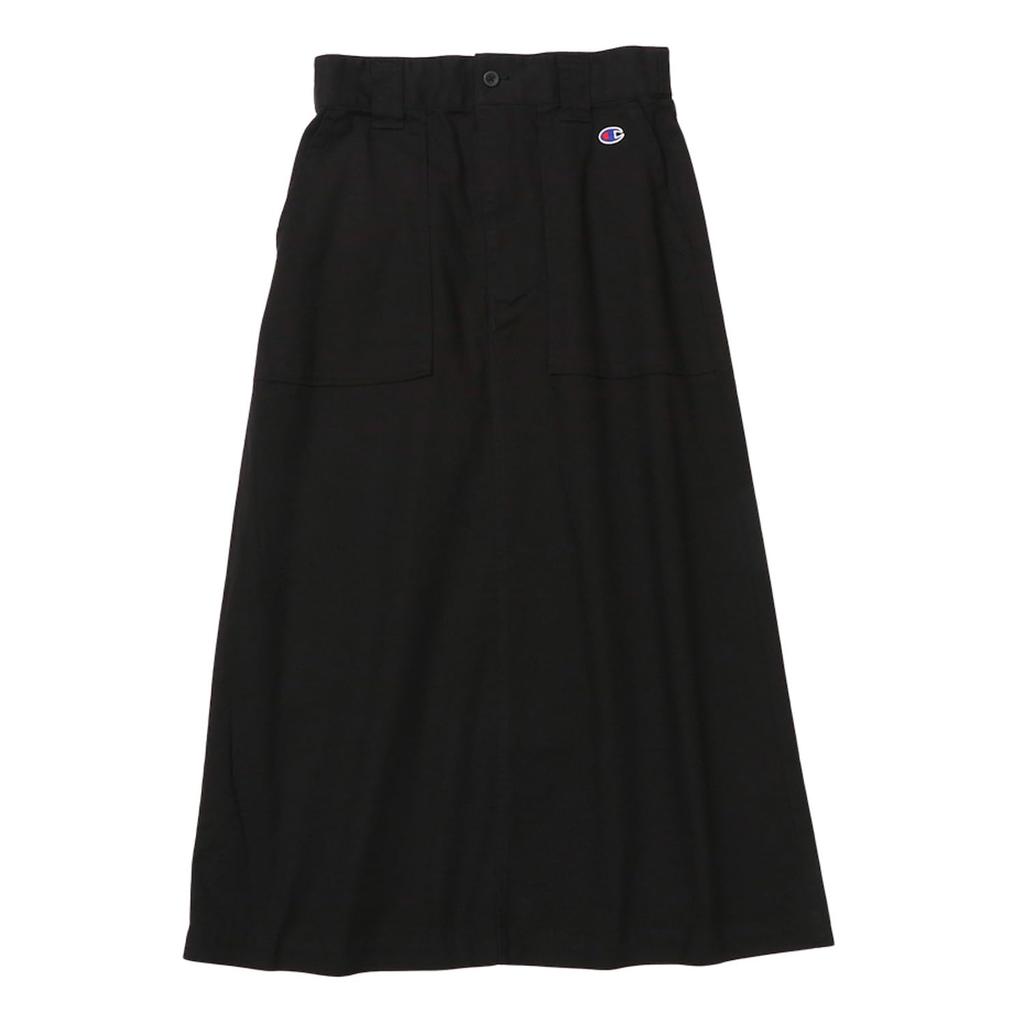 One Point Long Black [Champion] Skirt, Logo, Skirt, Women's Casual, CW-Z205