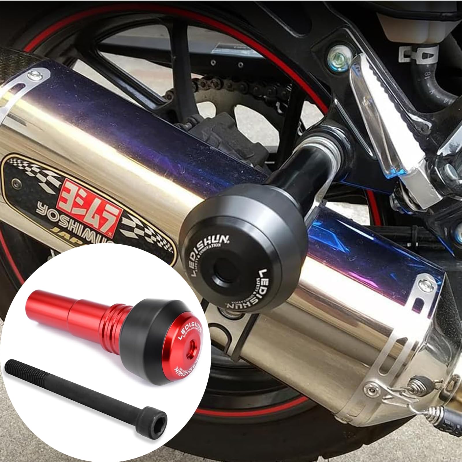 

Слайдер глушителя мотоцикла из алюминия с ЧПУ для Kawasaki Z250SL Ninja 250SL Ninja 250 Ninja 300 красный