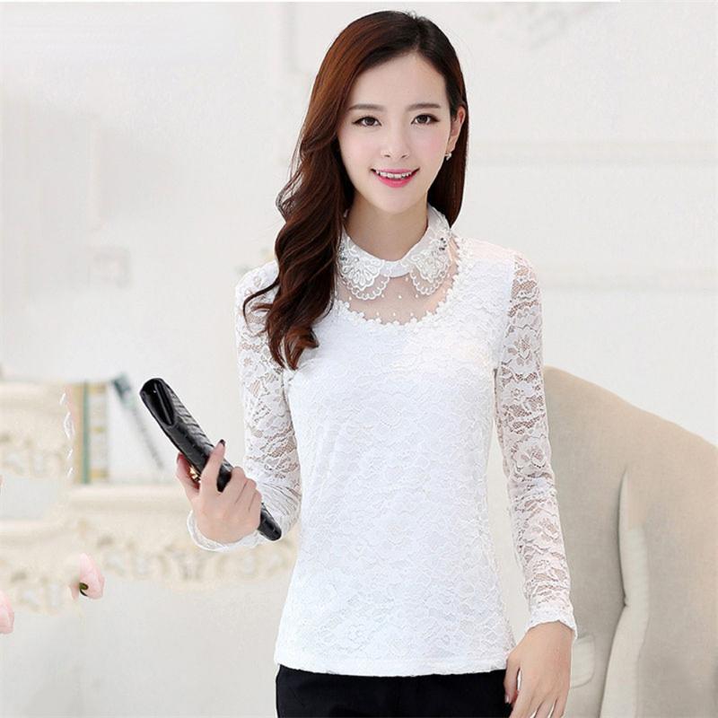 Chemisiers d'été élégants pour femmes en dentelle ajourée hauts