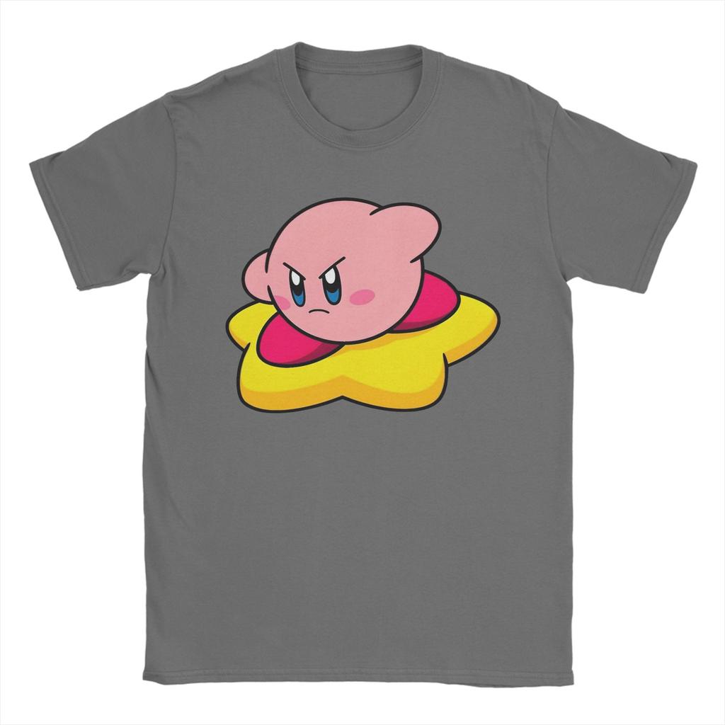 Mens Kirbys On a Star T Shirts 100 Cotton Clothes Vintage Short Sleeve O Neck Tees Plus Size TShirts