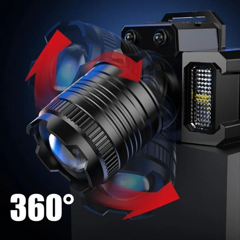 10H puissant capteur LED phare construit 5600mAh batterie haute puissance Rechargeable phare lampe de poche tête de pêche lanterne