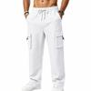 Pantaloni Jogger Pesanti da Uomo per Esterno Design Cargo Multi Tasche Vintage Casual Pantaloni della Tuta Vita con Coulisse