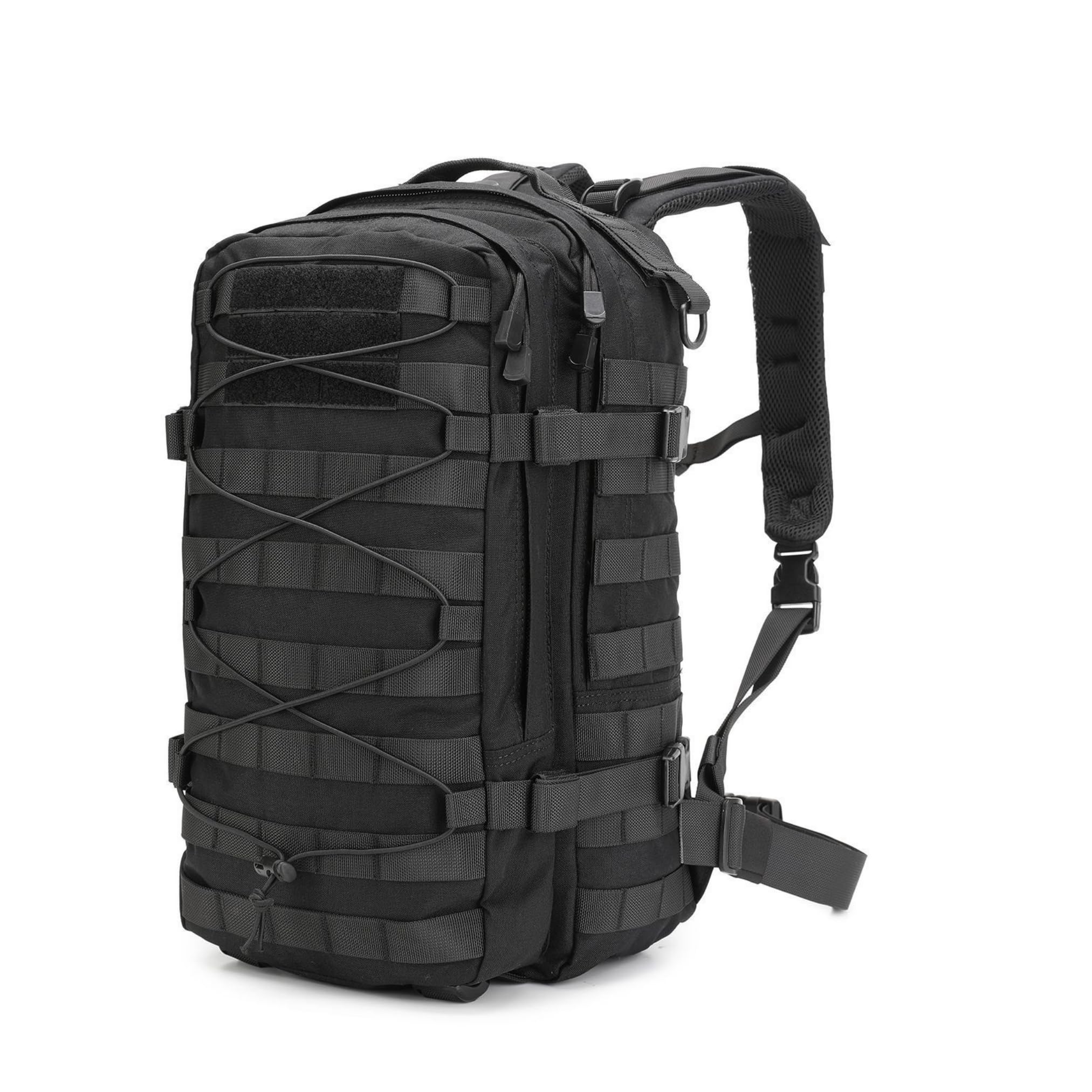 

[W&C] Mountaineering Backpack, Tactical, 40L, Camping, Airsoft, Compact, Military, Backpack, Military, Lightweight, Breathable, Black, PC Storage,