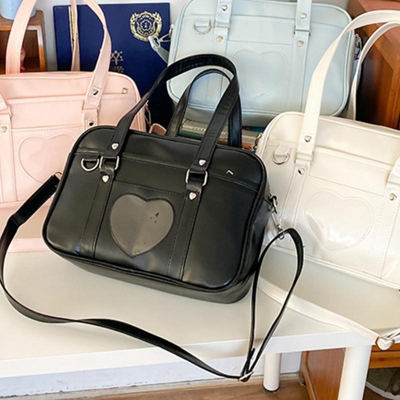 Women Ita Bag Heart Shoulder Bag Large Capacity Messengers Bag Fashion Handbag Purse Crossbody Bag Japanese School Bag