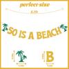 50 is a Beach Banner - Beach I'm 50 Sign, Tropical 50th Anniversary Party Decor, Summer Tropical 50th Birthday Party Decorations Gold Glitter