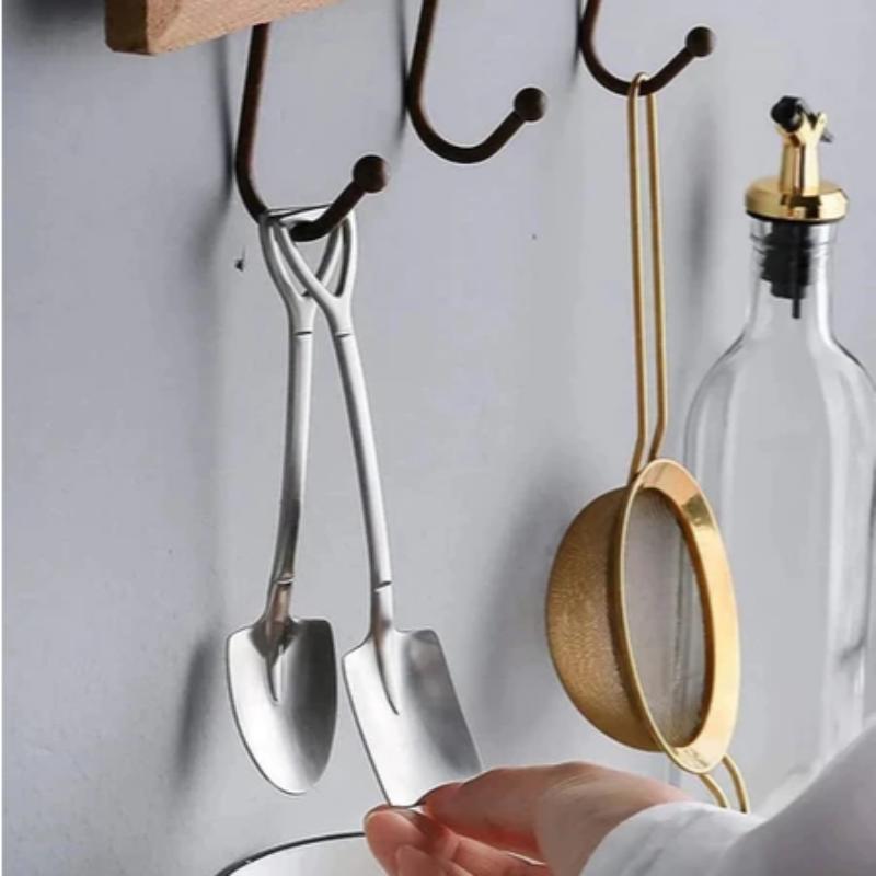 Stainless Steel Shovel Spoons Lightweight Portable Creative Food Safe for Ice Cream Travel Office Snack Time