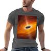 black hole space galaxy universe astronomical supernova TShirt Vintage Print Crew Neck Tee