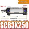SC63 High Thrust Small Pneumatic Cylinder, Model SC40/50/80/100*125X150X200X500-S
