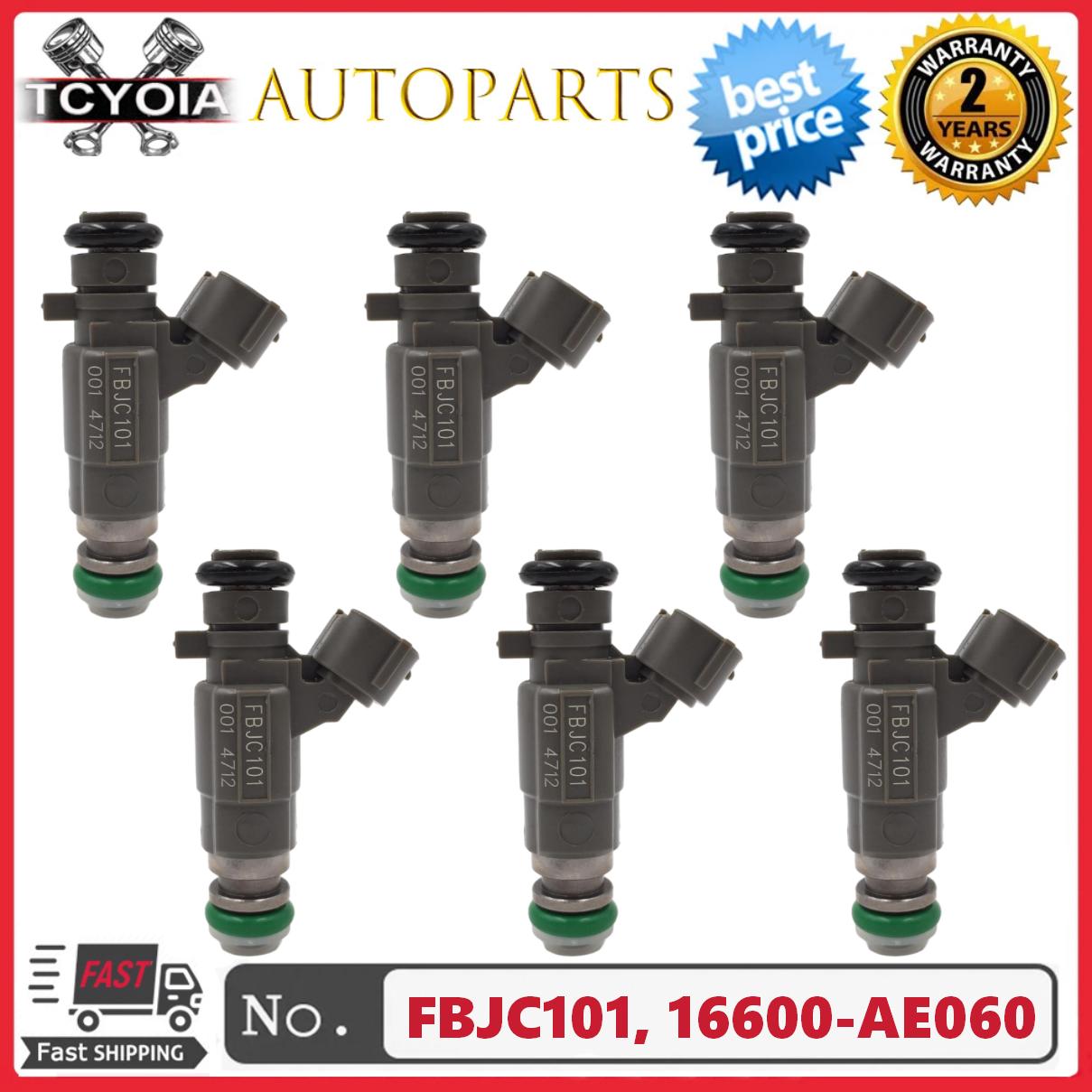 

6/8pcs Fuel Injectors FBJC101 16600-AE060 For Nissan Altima Maxima Murano Infiniti I35 3.5L V6 INFINITI FX45 Q45 M45 4.5L V8 6 pcs
