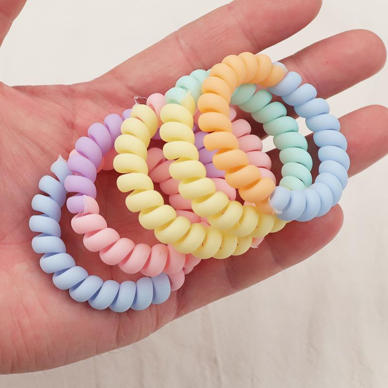 Frosted Color-Matching Telephone Line Hair Ring - Large Bracelet & Headband for Face Washing and Ponytails