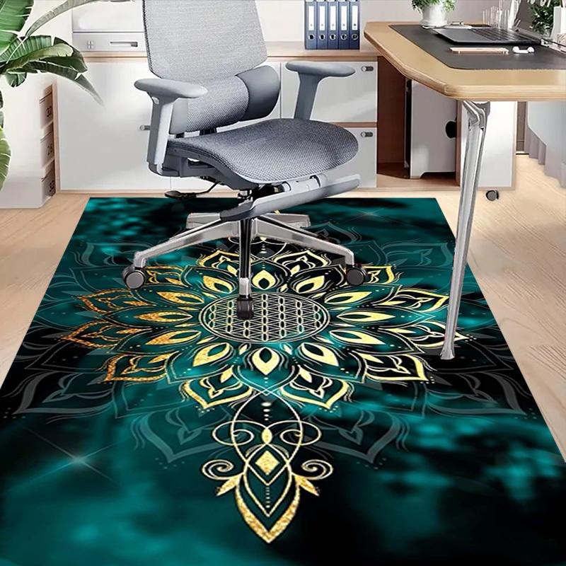 1PC Mandala Lotus Extra Large Non Slip Floor carpet, Office, family, Studio   Large Area Rug Indoor Rugs, Bold Statement Piece