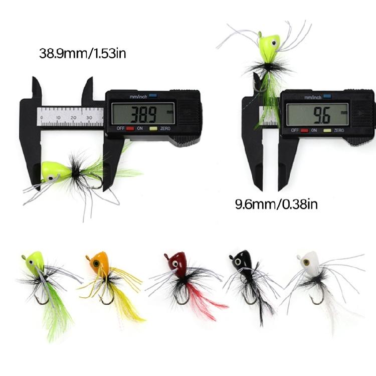 Fly Fishing Popper with Hook Fly Popper Lures for Trout Salmon Artificial Baits Popping Lure Topwater Fishing Lure
