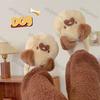 Mode Damen Indoor Warme Baumwollpantoffeln Mädchen Niedliche Cartoon Winter Weiche Sohle Schuhe Paare Mode Weiche Plüsch Warme Flauschige Hausschuhe