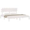 Solid Wood Bed White 200x200 Cm