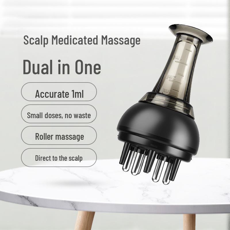 

Массажный роликовый аппликатор для эфирного масла для роста волос на голове и расческа Standard 6-needle Liquid красный