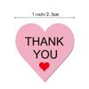 100-500pcs Thank You Sticker Envelope Seal Scrapbook Sticker Pink Heart Cute Round Sticker Stationery Label Stickers