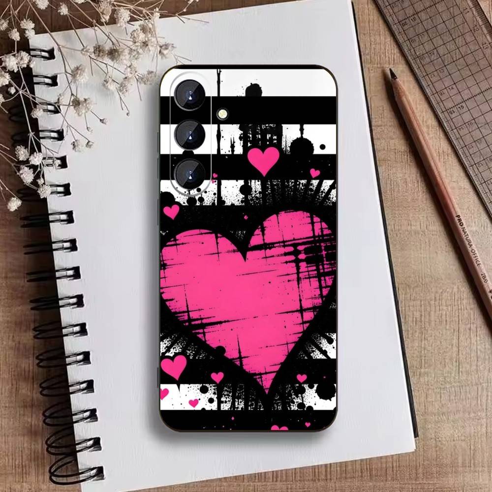 Y2k J-INS Graffiti Phone Case For Samsung Galaxy A73,A21s,A22,A31,A52,A53,A71,A41Soft Black Shell