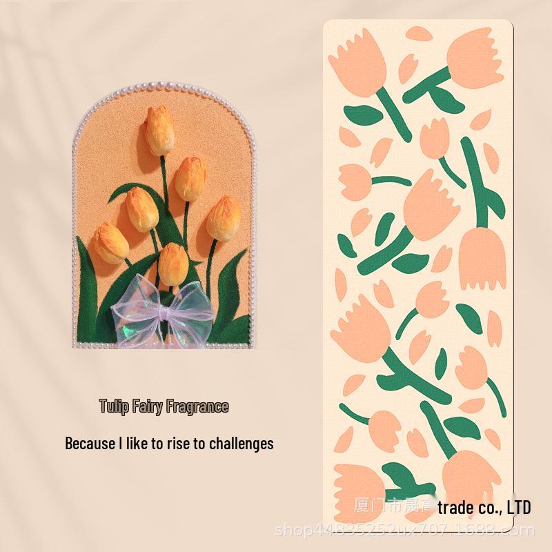 

Тюльпан Надтонкий Замшевий Оксамитовий Нековзкий Килимок для Йоги – Портативний, Брудостійкий, Ідеальний для Подорожей Дівчат. 1.0 mm