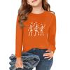 Girls Long Sleeve Halloween Day T Shirts Kids Fall Tops Crewneck Basic Tees 2-11Y