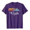 Utah Vintage Mountain Sunset Eighties Retro Graphic TShirt Special Cartoon T Shirt Cotton T Shirt For Unisex Japan Style