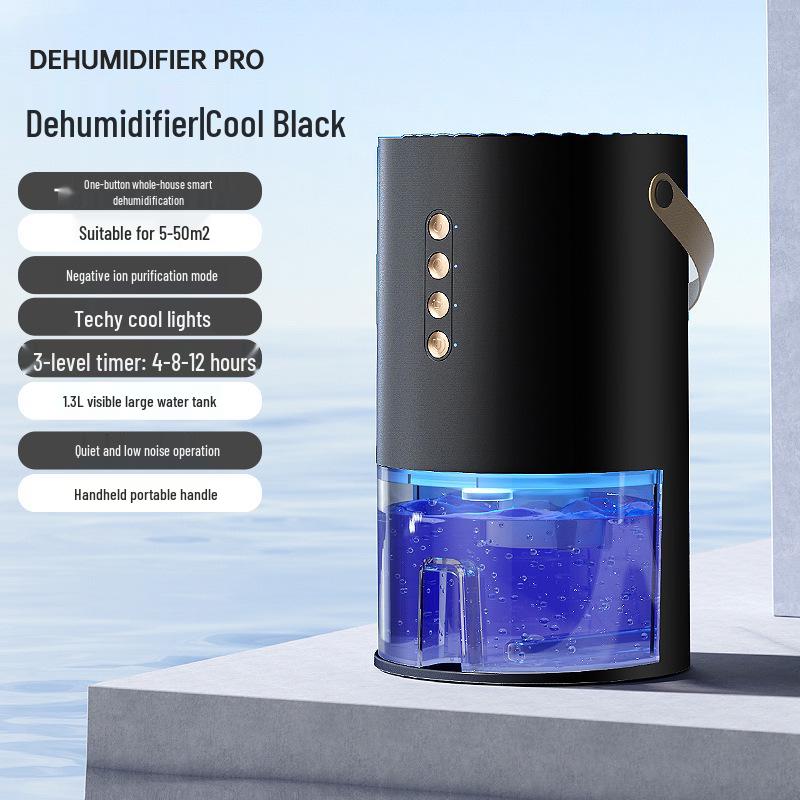 Dezumidificator Silențios Huinan și Purificator de Aer cu Ioni Negativi pentru Casă Dormitor