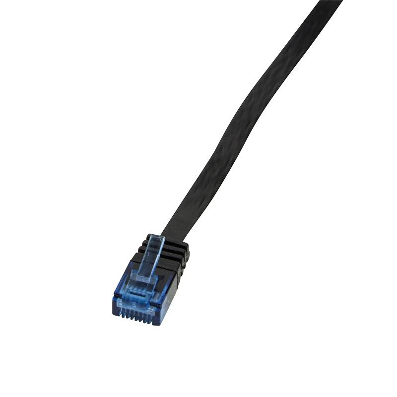 Patchcord LogiLink CF2073U CAT.6 U/UTP 5 m, płaski, czarny