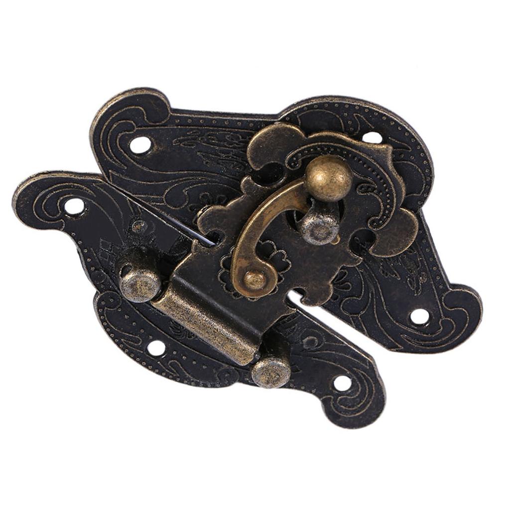 Antiker Retro Vintage Dekoraschloss Riegel Vorhängeschloss Platte Für Holz Schmuckschatulle L